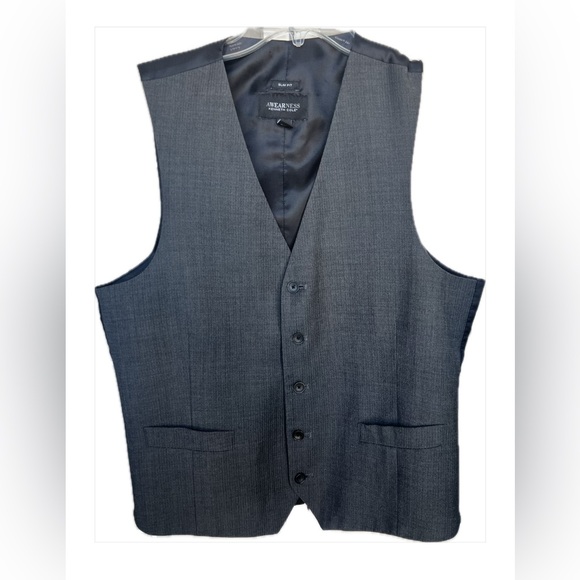💕 KENNETH COLE Men's Awearness Gray Vest Size Medium Slim Fit - Picture 1 of 6